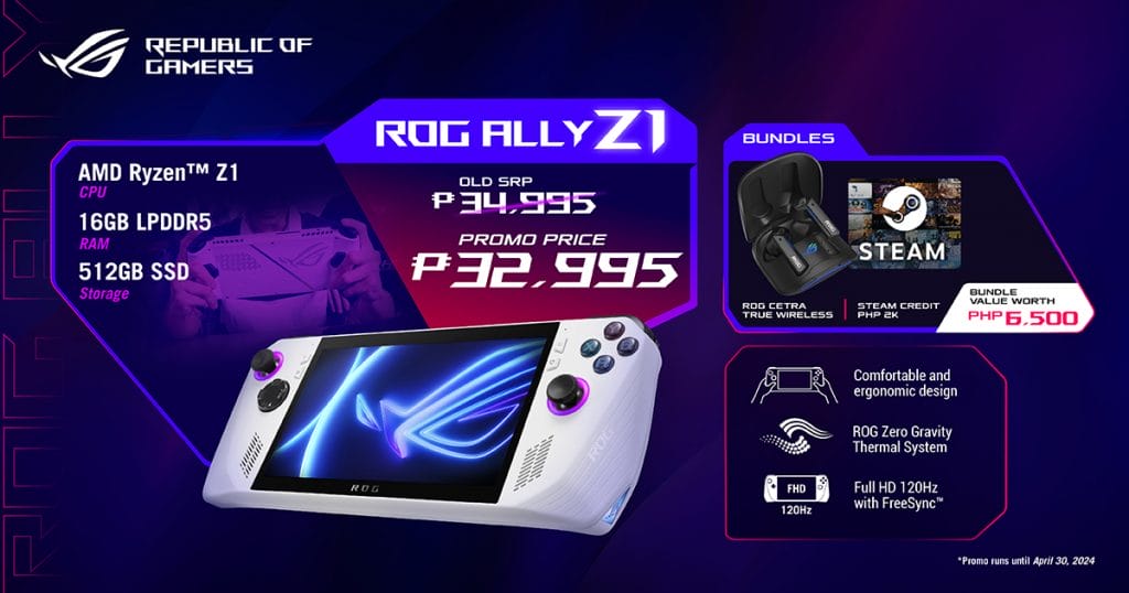 PROMO ALERT: Get PHP 6,500+ in Bundles and PHP 2,000 Off Your New ROG Ally Z1