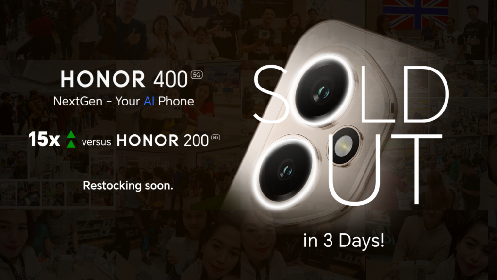 HONOR 400 5G sold out in 3 Days, 15x higher sales versus HONOR 200 5G