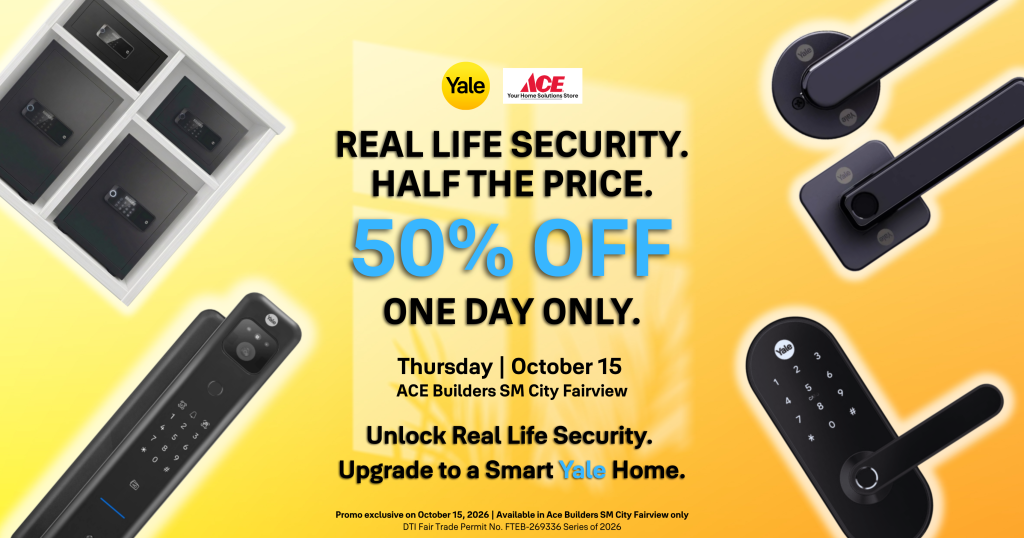 Yale Home offers up to 50% off smart locks, safes at SM Fairview